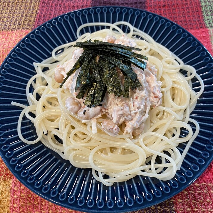 和えるだけ☆ささみと大豆のマヨパスタ